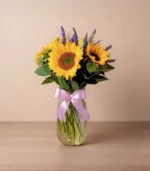 Florero de girasoles sencillo
